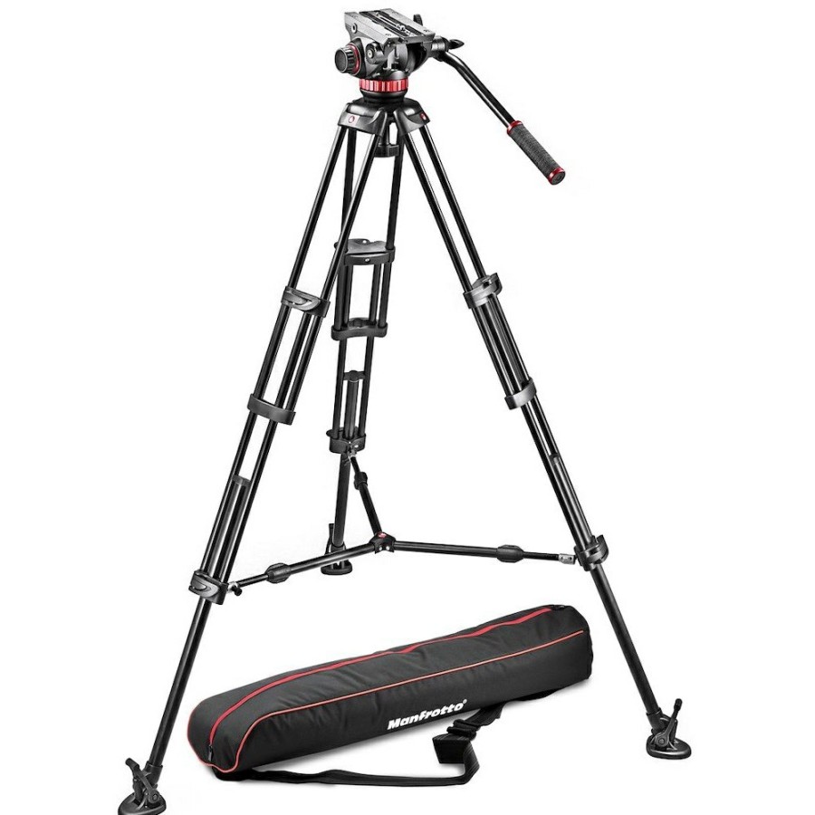 KAMERA Manfrotto | Alu Doppelrohr Videostativ Mit Fluid-Video-Neiger