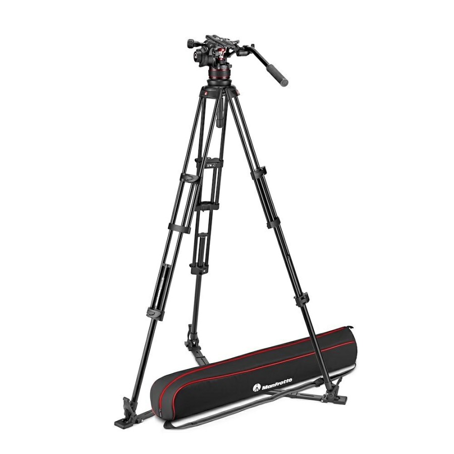 Video-Stative Manfrotto | Nitrotech 612 Aluminium Video-Stativ Mit Bodenspinne