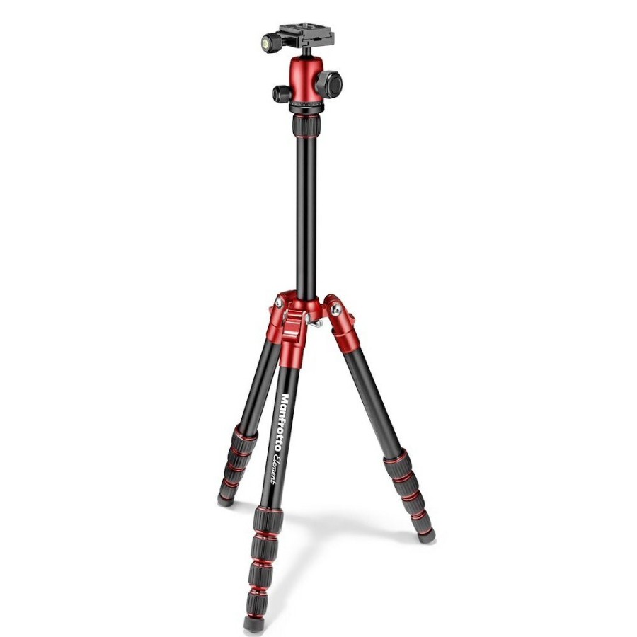 Foto-Stative Manfrotto | Kleines Element Traveller Alu Stativ Mit Kugelkopf, Rot