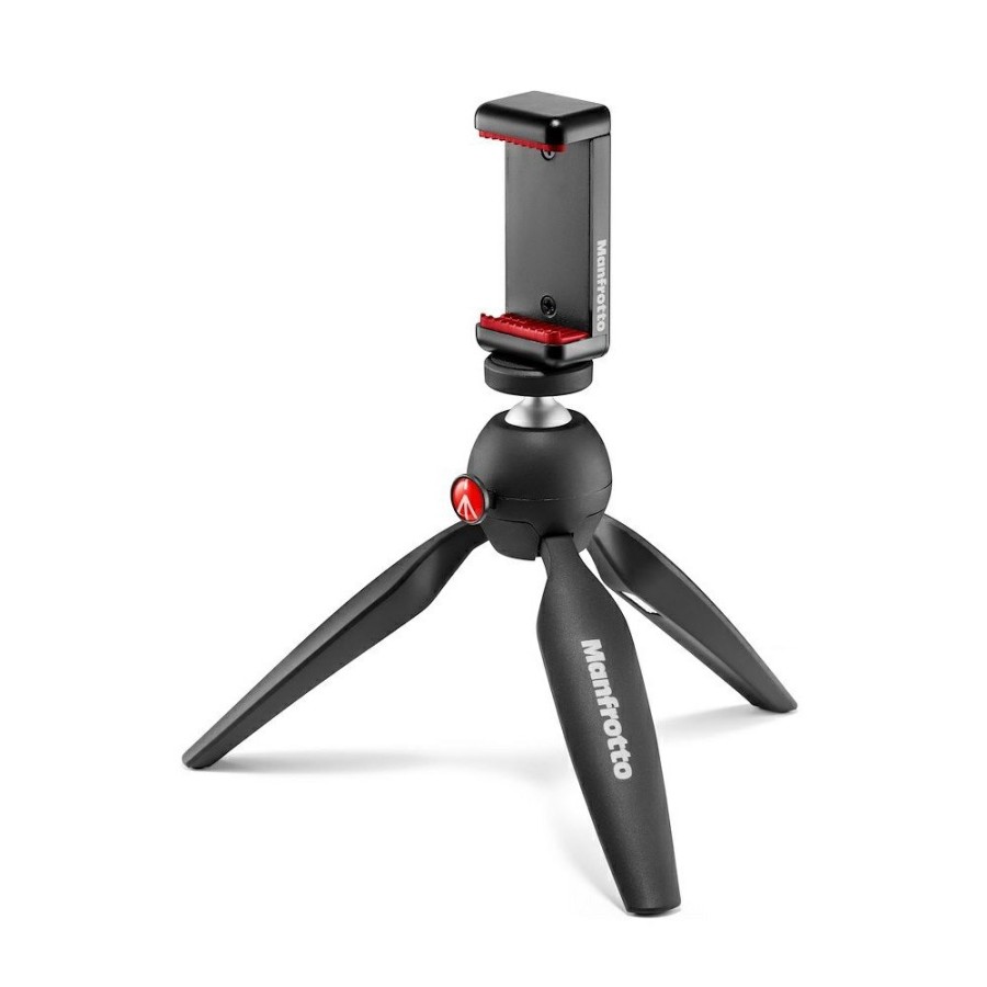 SMARTPHONES, ACTION-KAMERAS & DROHNEN Manfrotto | Pixi Mini-Stativ, Smartphone-Klemme, Schwarz (Made In Italy)