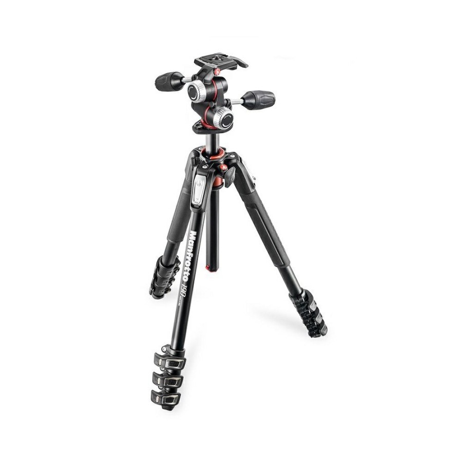 KAMERA Manfrotto | 190 Alu Stativ Qpl Mit Xpro 3-Wege-Neiger, 4 Segmente