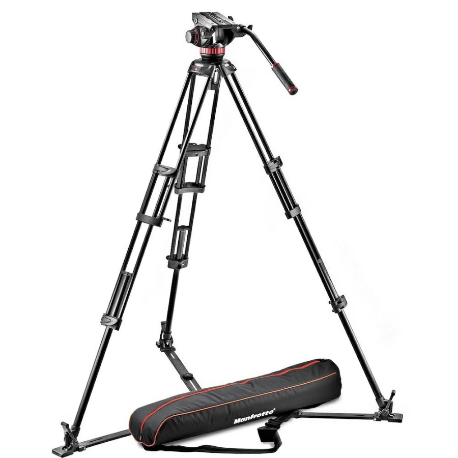 KAMERA Manfrotto | Doppelrohr Alu Videostativ Mit 502 Fluid-Video-Neiger