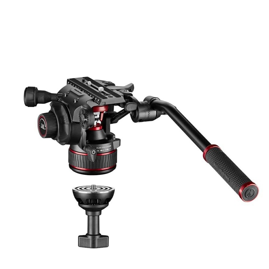 Video-Stative Manfrotto | Nitrotech 608 Aluminium Video-Stativ Mit Bodenspinne