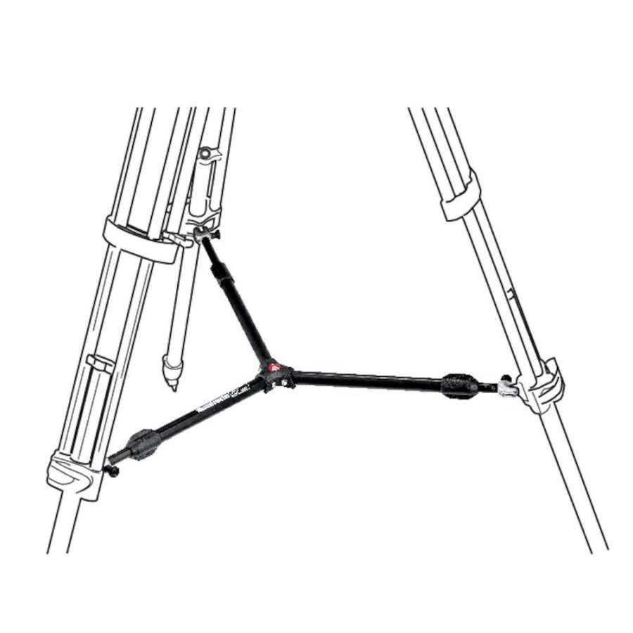 Video-Stative Manfrotto | Mittelspinne, Schwarz